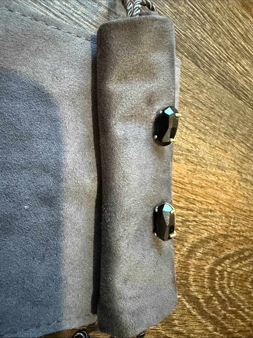 Kendra Scott Black Faceted Oval Drop Earrings